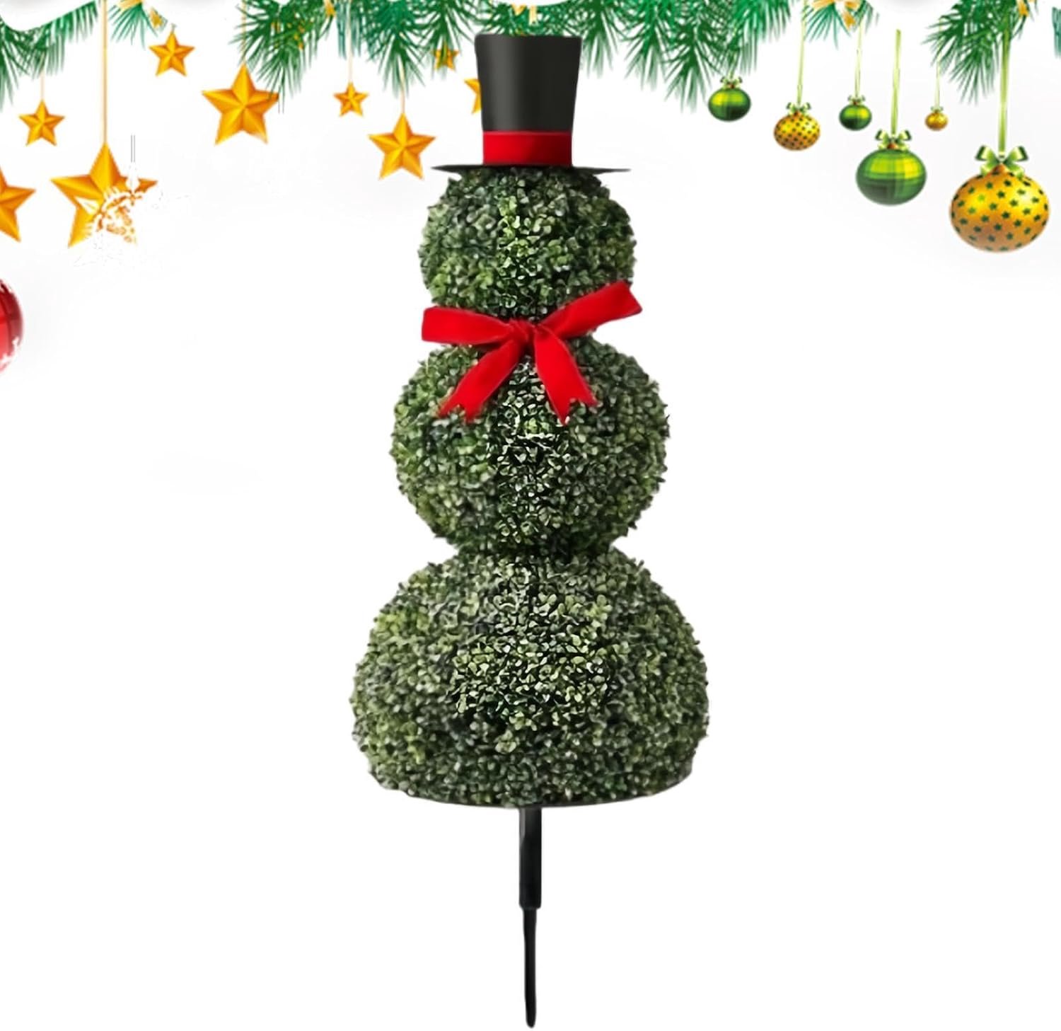 Kerstboom Paal Weerbestendige Sneeuwpop Boomvorm Bord