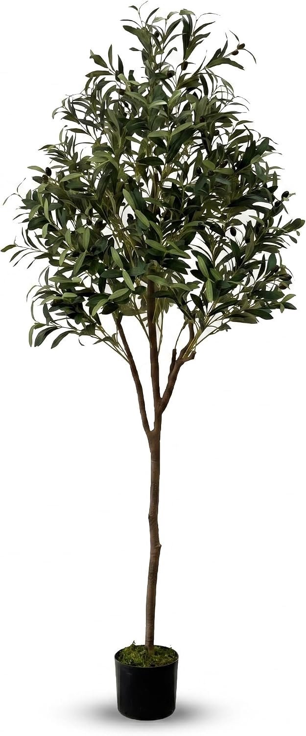 Kunst Olijfboom 180 cm - Realistische Kunstplant met Pot en Olijven