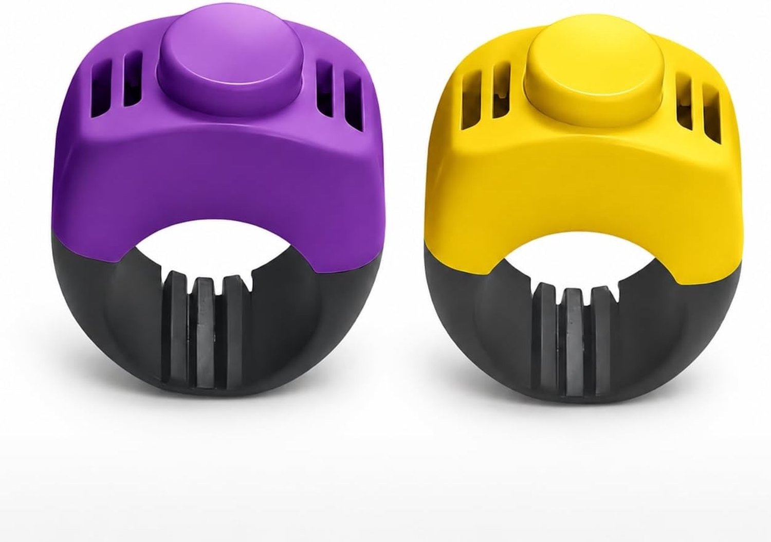 2 x Vinger Ring Clicker voor Honden, Katten en Paarden - Effectieve Trainingsaccessoire in Paars en Geel voor Positieve Bekrachtiging
