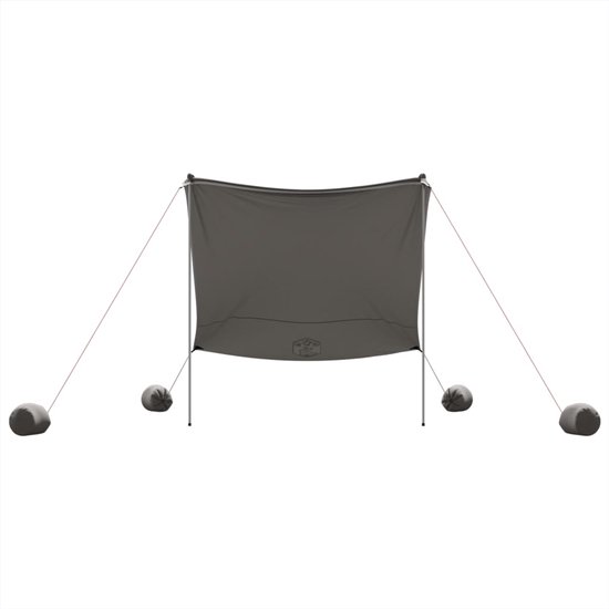vidaXL - Strandluifel - met - zandankers - 214x236 - cm - grijs van Vidaxl — afbeelding 2