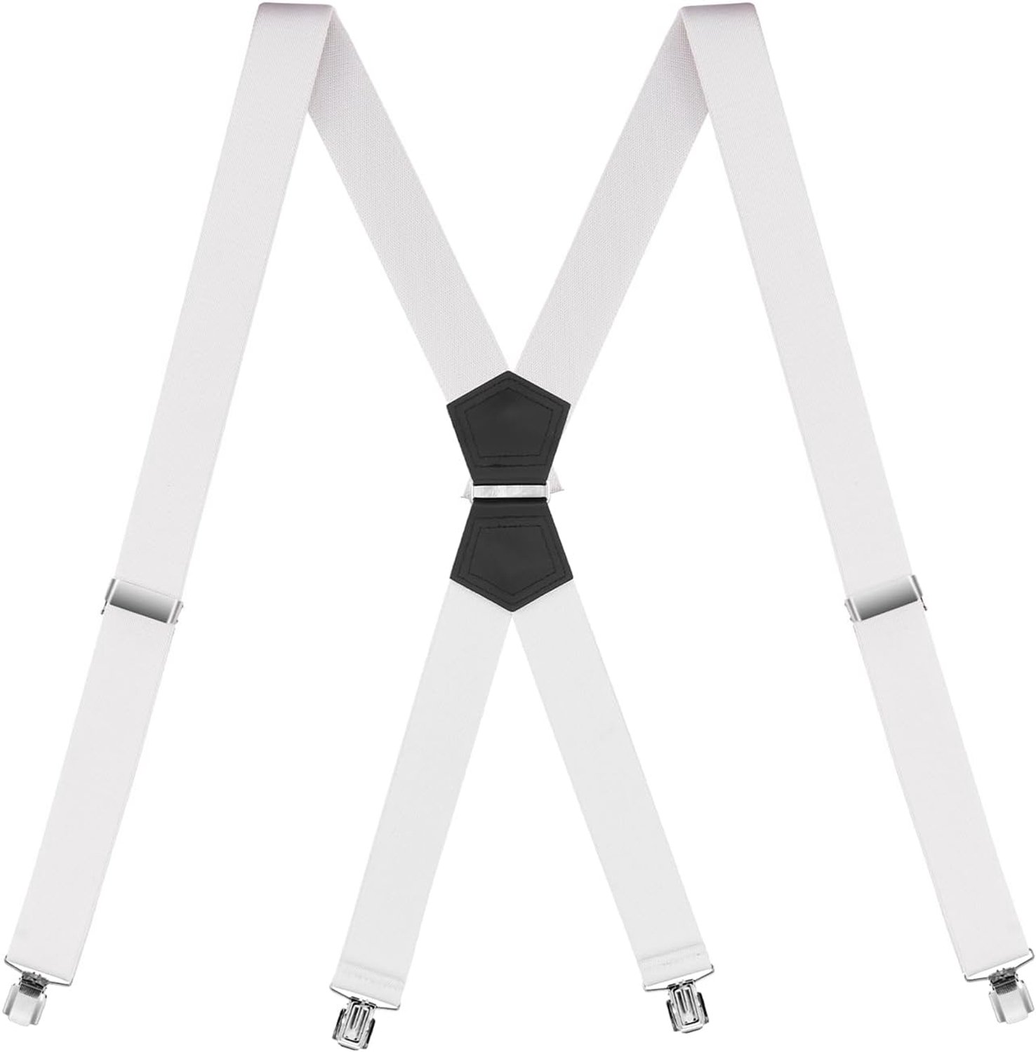 Buyless Mode Bretels voor Mannen - 48" Elastisch Verstelbaar Bandjes 1 1/4" - X gedaante