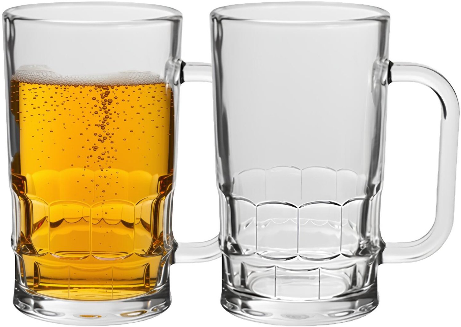 Alessandro Bierglazen - Bierpullen - transparant glas - 2x stuks - 350 ml - bierfeest - oktoberfest