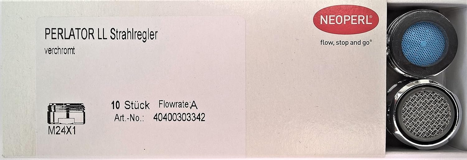 Neoperl LongLife Perlator M24x1 Waterbespaarder - Zacht & Spatvrij