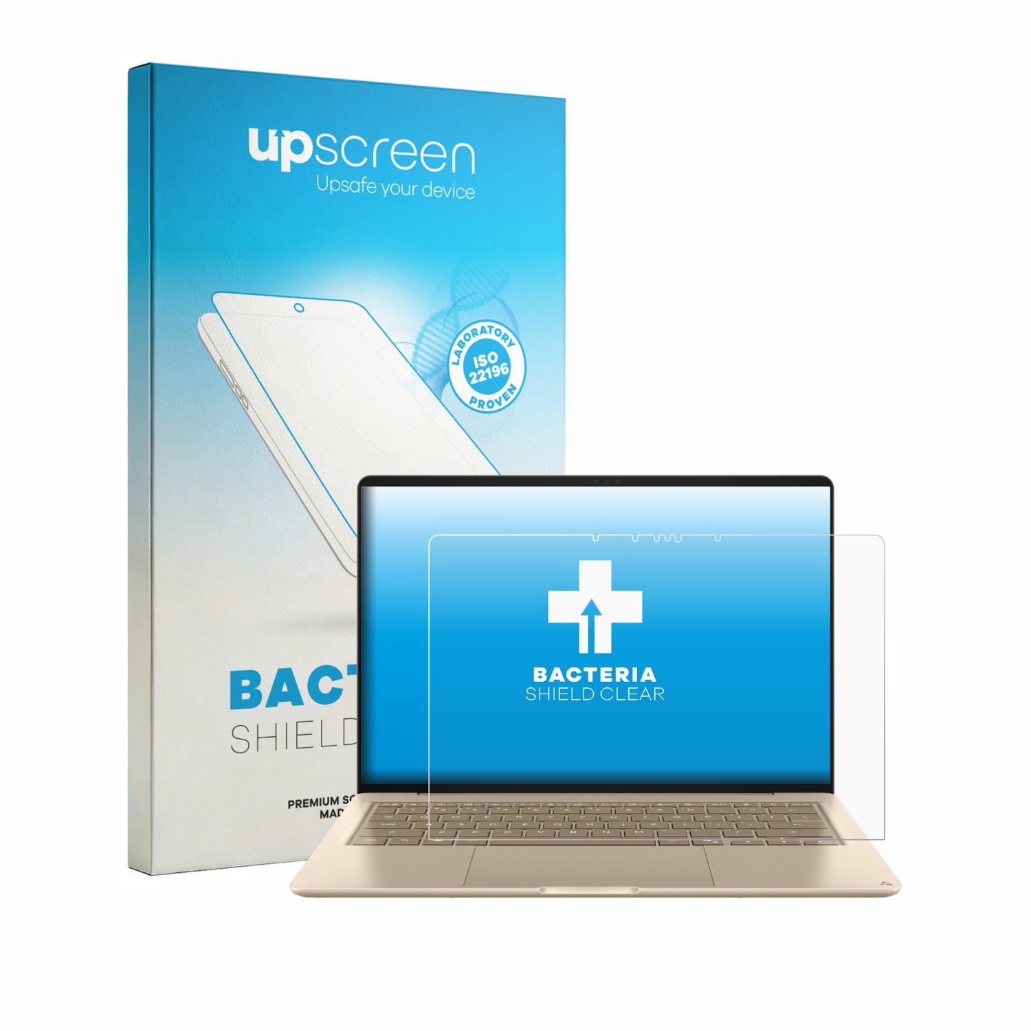 upscreen - Screenprotector voor Asus Zenbook 14 UX3480 2026 - Folie Beschermfolie transparant antibacterieel