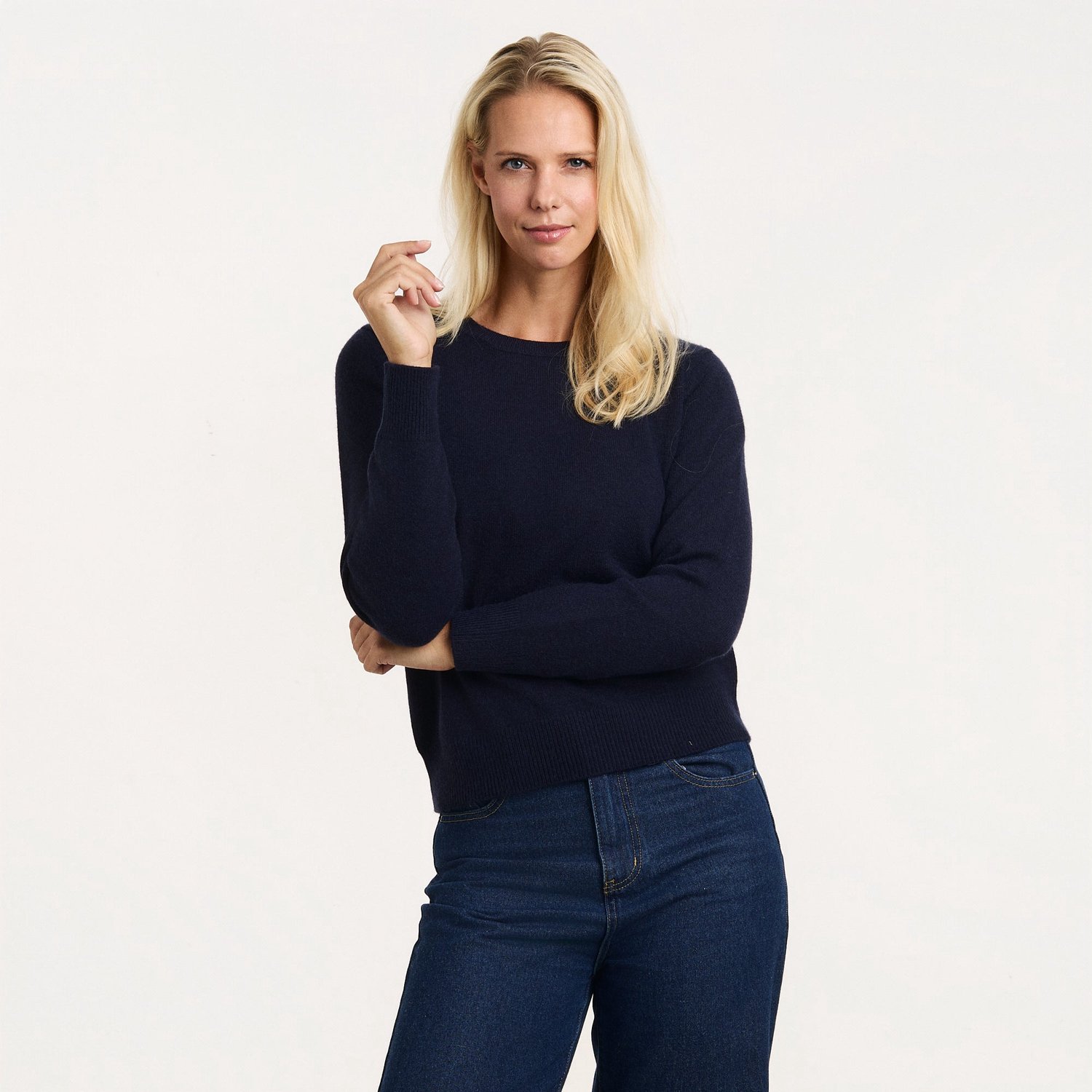 Gareth & Lucas - Knitted Sweater Navy - XS - Zachte en Warme Gebreide Trui - Dames - Wintersport