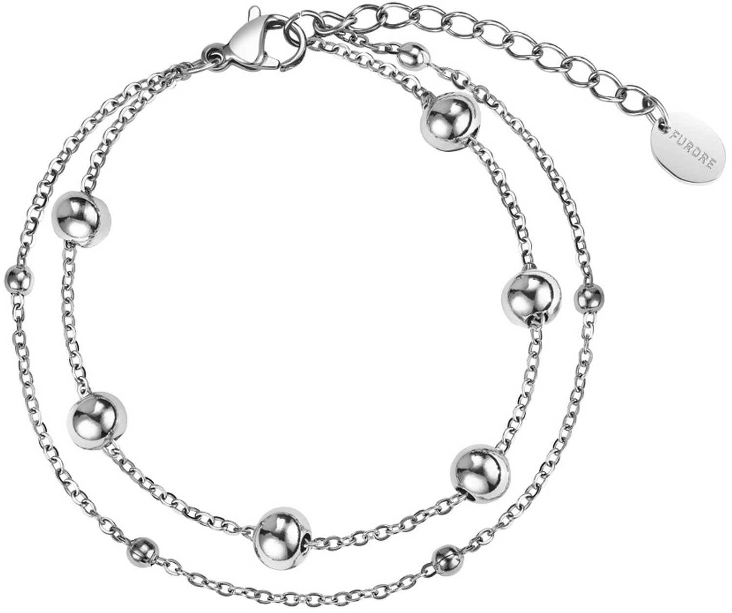 Furore - Dames Armband Spheres - Zilver - Lengte 17 tot 21 cm