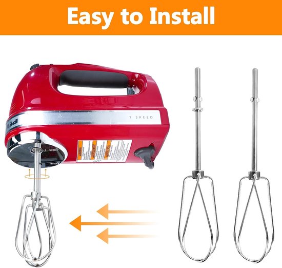 RVS Handmixer Kloppers met Compatibele Fittingen voor Efficiënt Koken en Bakken — afbeelding 3