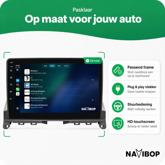 Navibop Autoradio geschikt voor Mercedes c klasse w204 - Draadloos ...