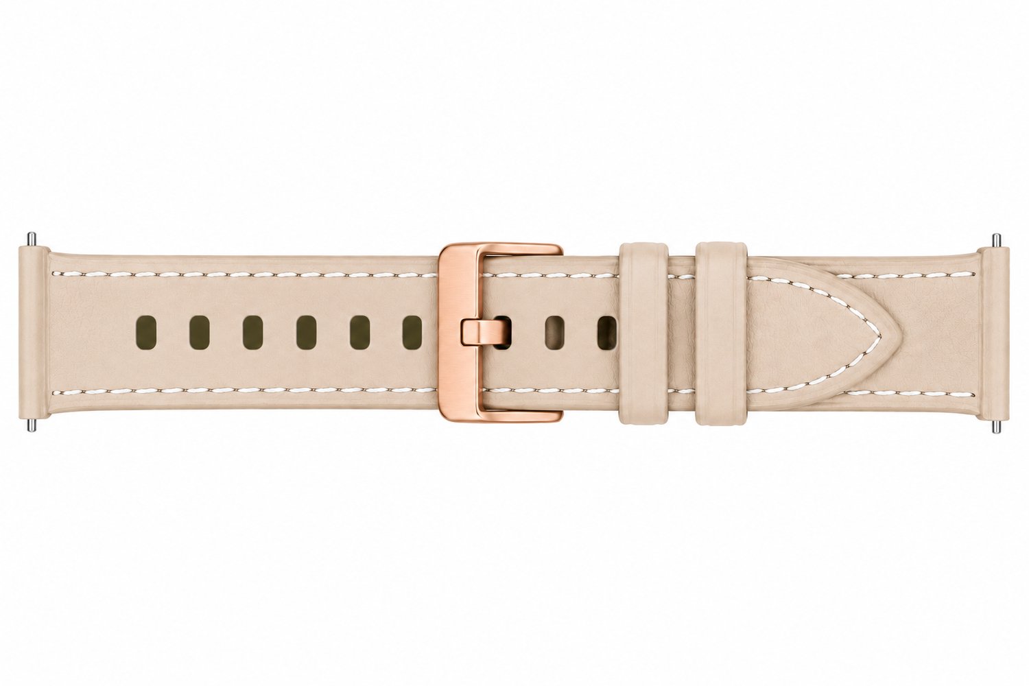 Ulanax – Smartwatch Bandje – Kunstleer – 41 mm – Beige – Geschikt voor Garmin & Huawei