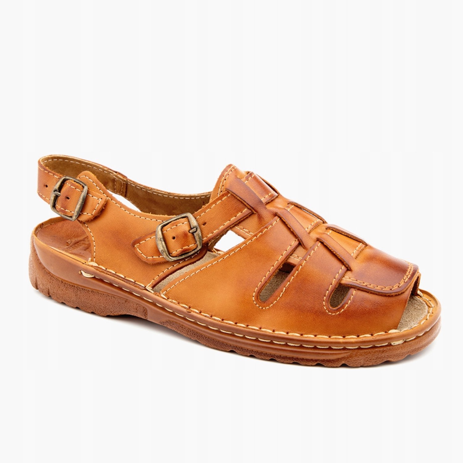 Maximus Heren Sandaals Leer Bruin