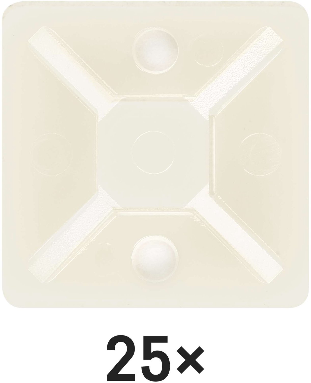 EMOS Zelfklevende klem voor spanband, 30x30 mm, wit, 25 stuks, A2834