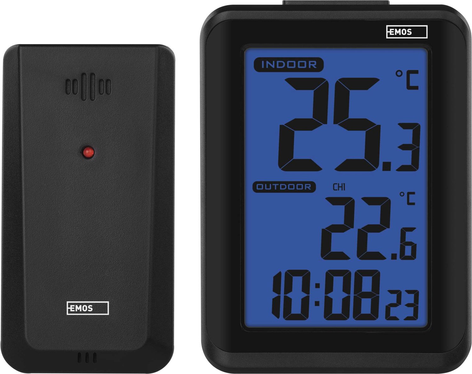 EMOS Digitale thermometer, draadloze sensor, wekker, E8636