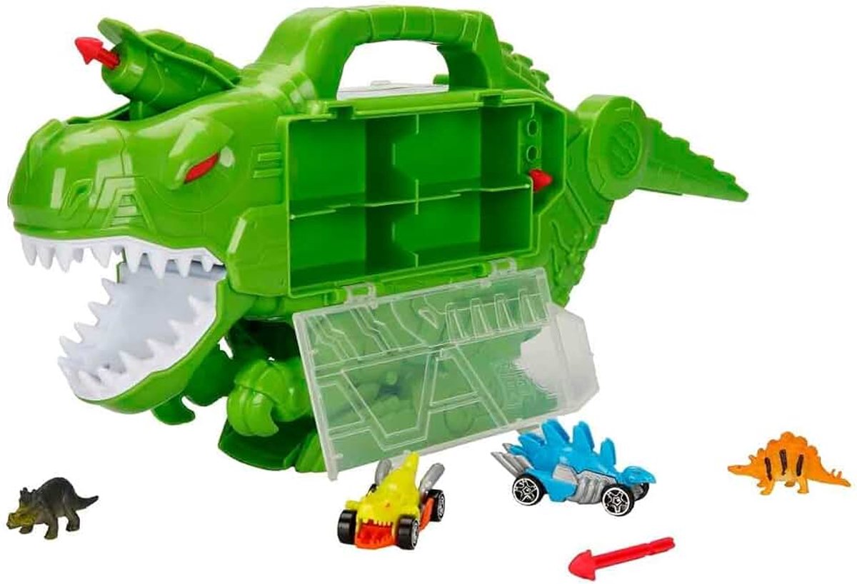 Transporter Beast Machines dinosaurusjager met tas voor 2 auto's