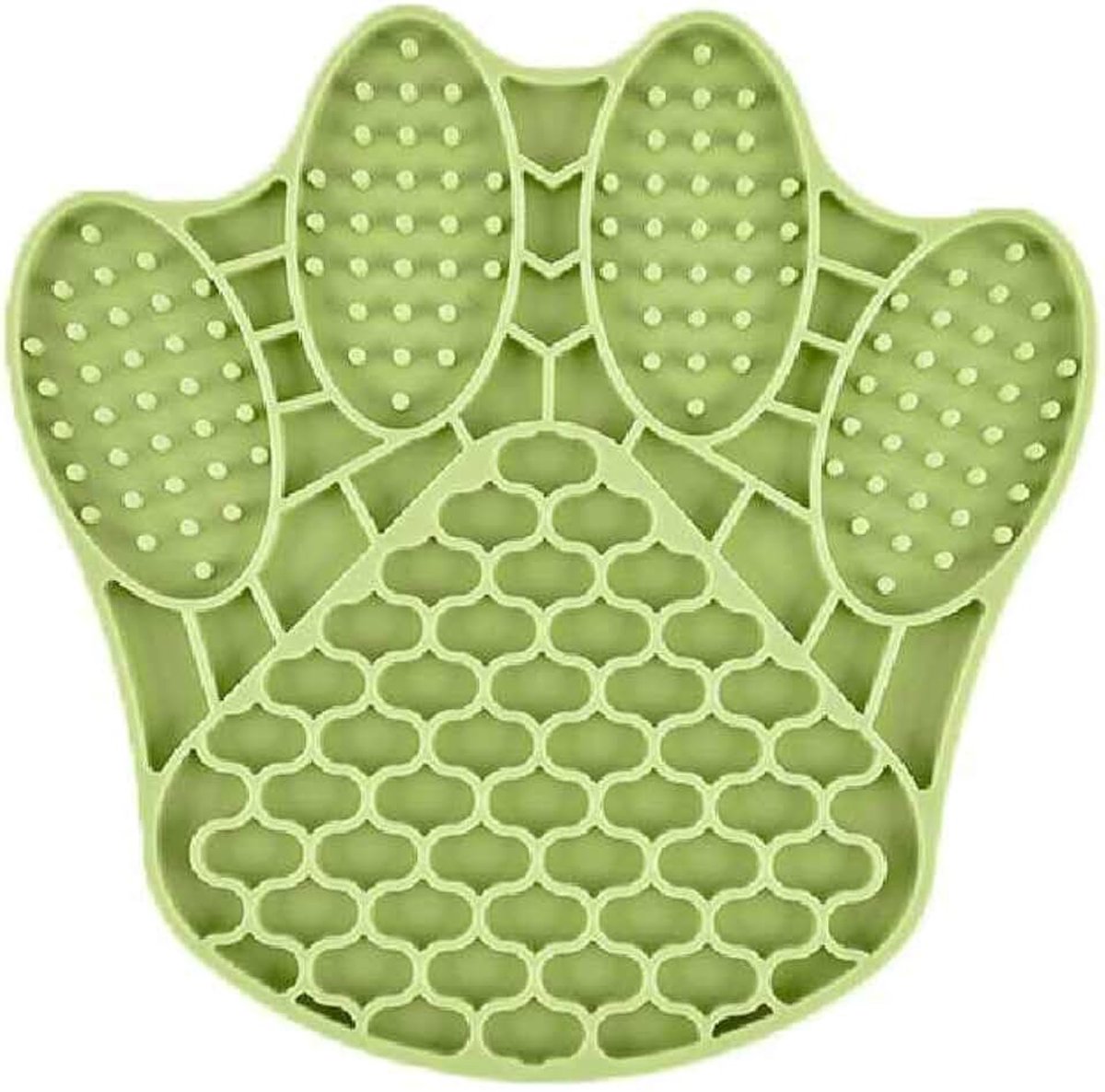 Opvouwbare Voerbak Voor Hondenvoer Hondenvoer Likpad Hond Slow Feeder Kleine Honden Katten En Katten Voerbak 19 * 19,5 cm/Groene klauwtype * 2