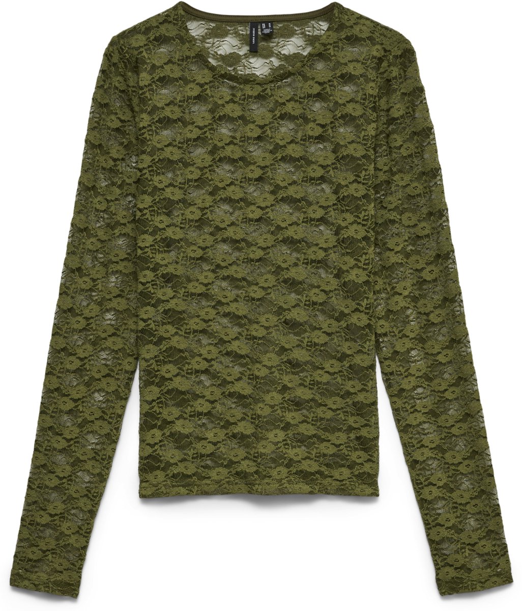 Vero Moda Top Vmbonita Ls O-neck Top Jrs 10351517 Sphagnum/ Solid Dames Maat - M