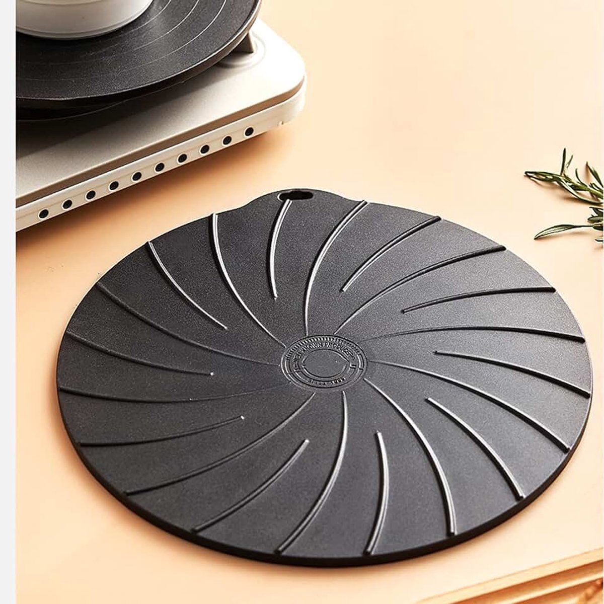 Warmtegeleiding plaat koken non-stick keuken verdikt antislip voor gasfornuis inductie elektrische fornuis gasfornuis top, energiebesparende warmtegeleidende plaat (9,4 IN/24 CM)