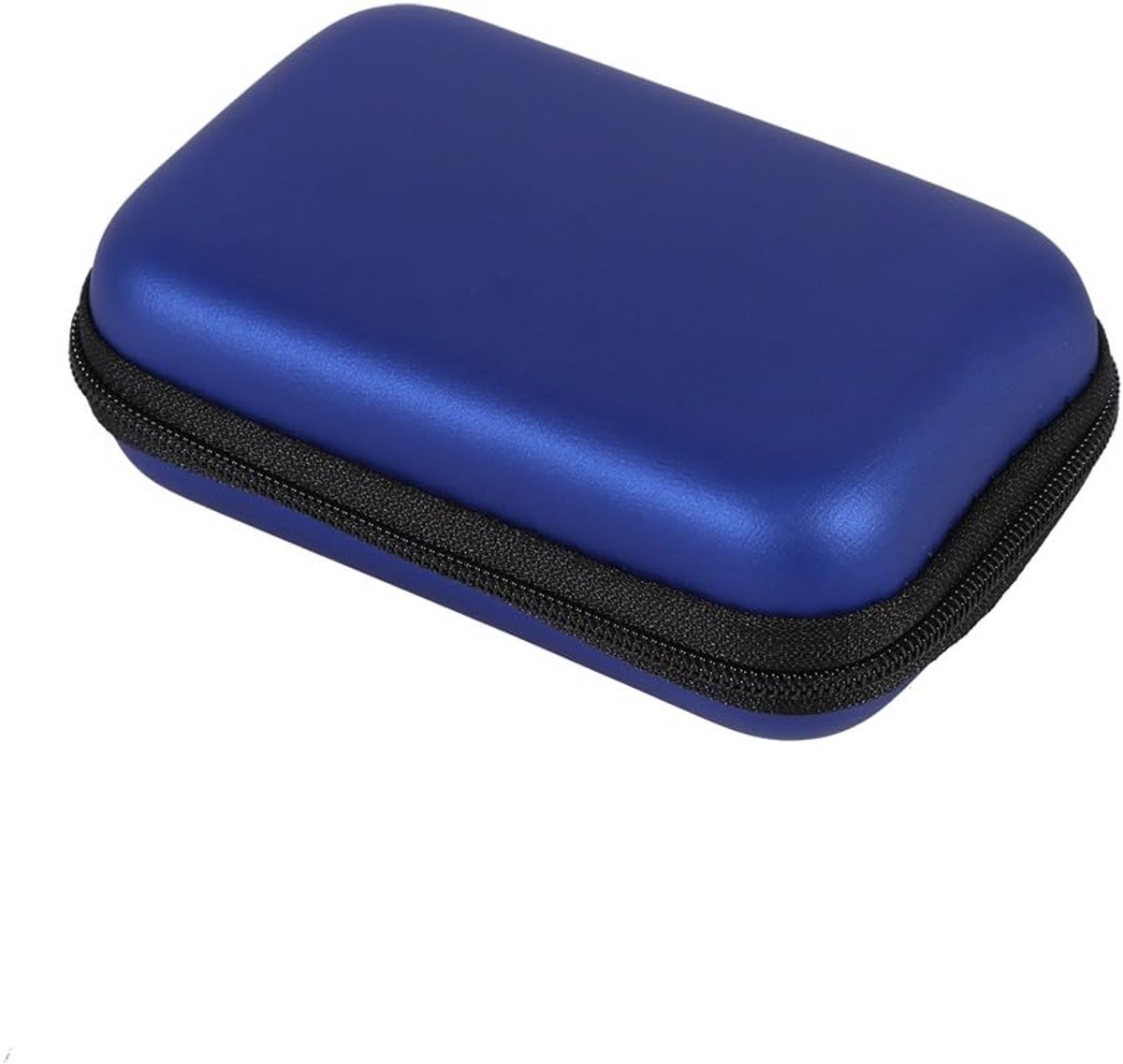 5 Kleuren Mini-opbergtas Draagbare Hoes voor Oortelefoon U-schijf Datakabel Organizer Waterdicht Schokbestendig Helder Mooi Kantoor Reizen (Donkerblauw)