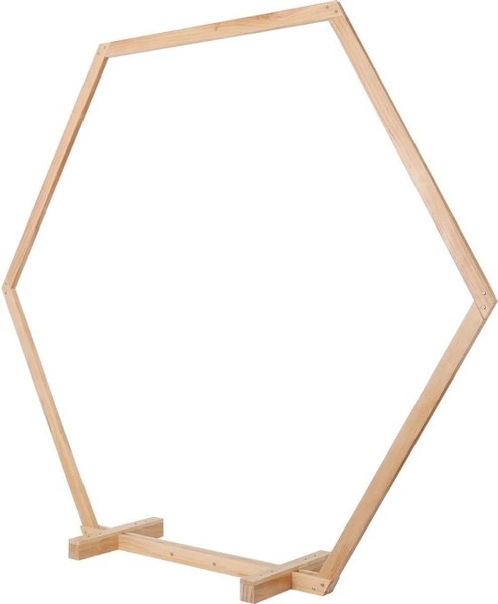 RM Store® - Huwelijksceremonie Boog - Tuin Prieel - Trouwboog - Bloemenboog Bruiloft - Boog - Achtergrondstandaard - Outdoor - Hout - 245 x 210 CM.
