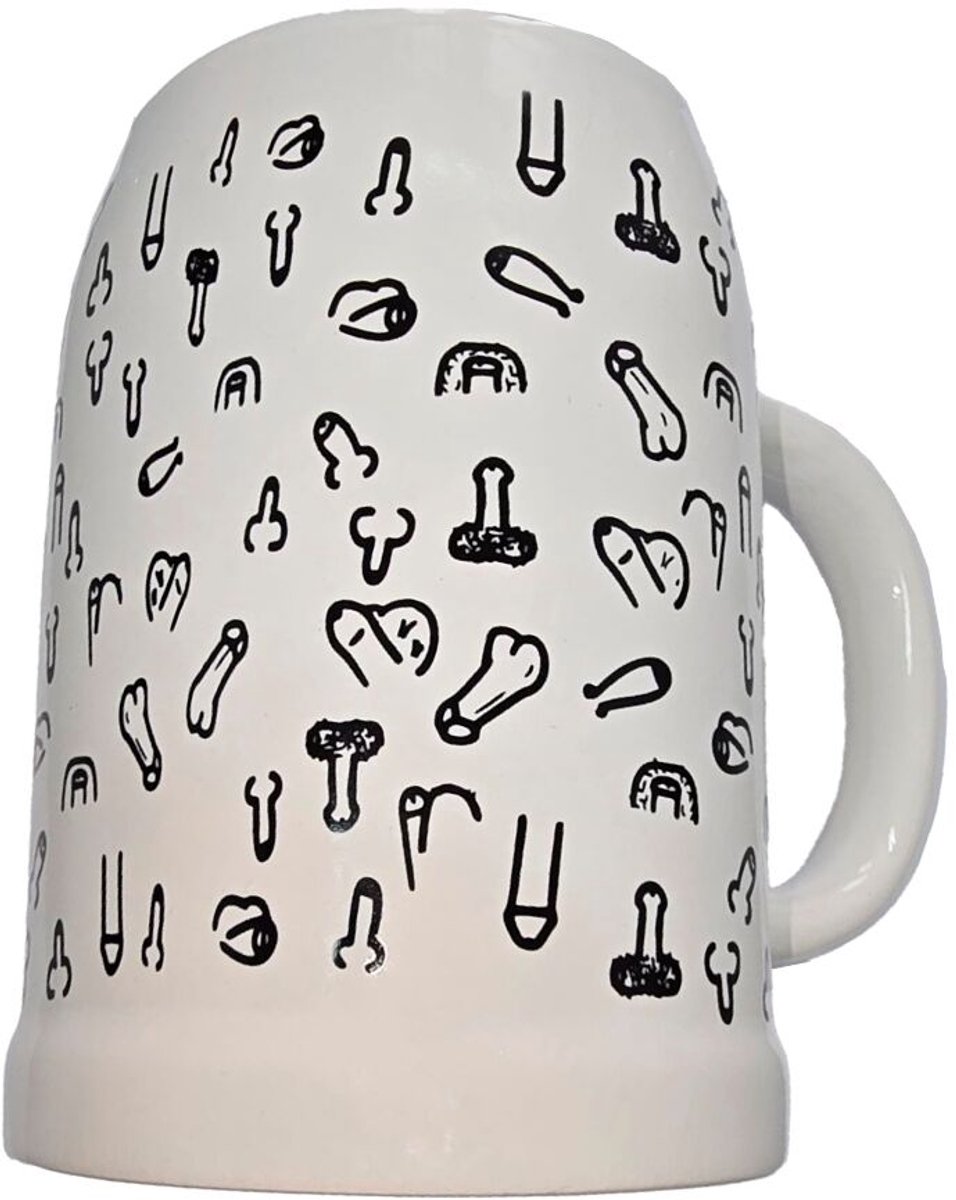 Keramische Mok met Penis Illustratie