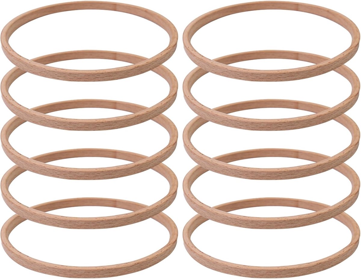 Hoepels om te knutselen, ronde borduurring, set van 10 herbruikbare feestbenodigdheden, knutselaccessoires voor thuis, studio, reizen