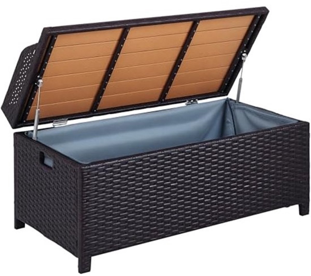Rieten Opbergkist met Zitplaats voor Buiten - Ideale Tuinmeubel voor Terrasse en Balkon