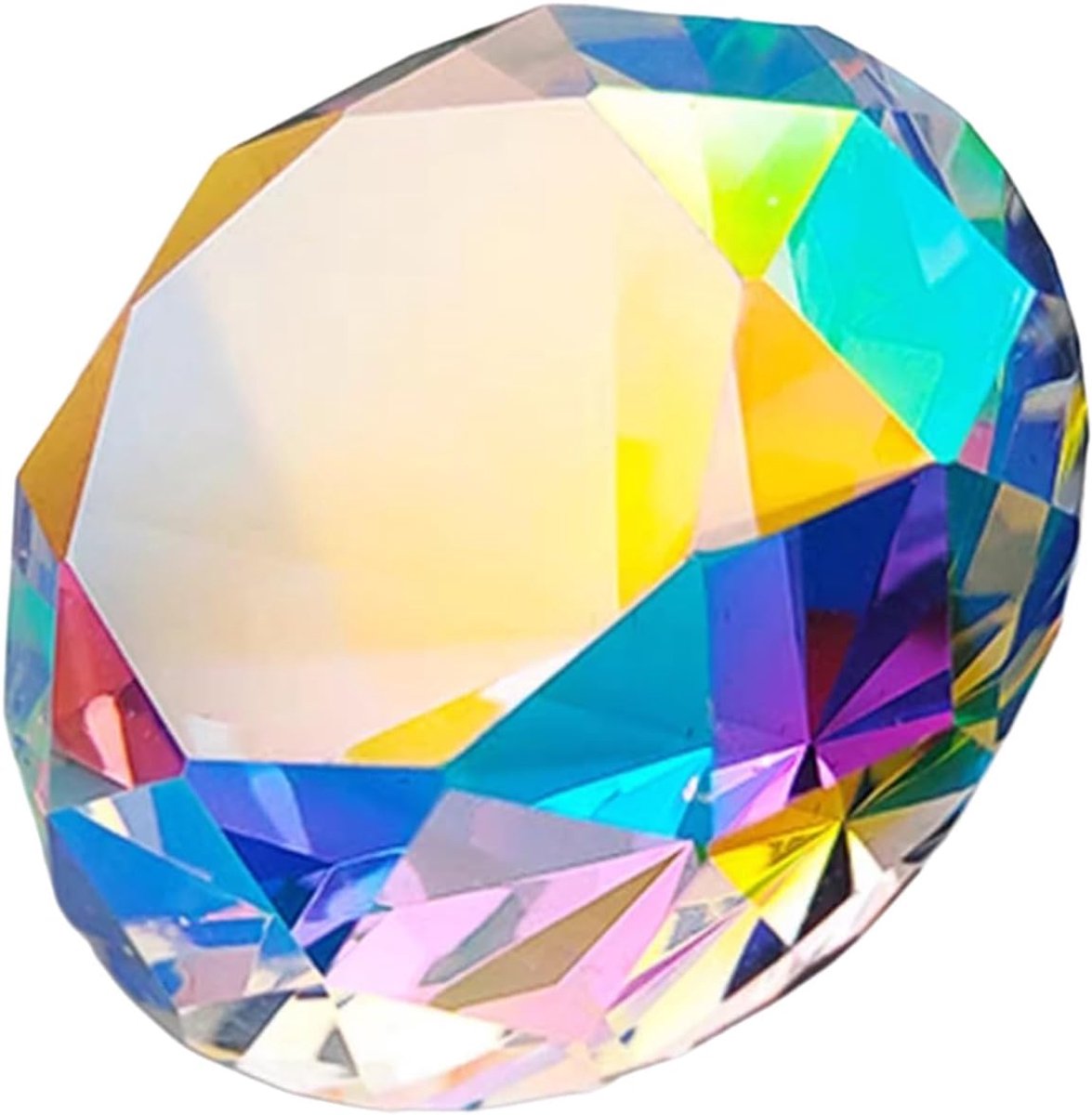 50mm Crystal Diamond Kleurrijk, Kristalhelder Geslepen Glas Kleurrijk, Crystal Diamond-Decoraties, voor Huwelijks- en Feestdecoratie, Showcase-Decoratie