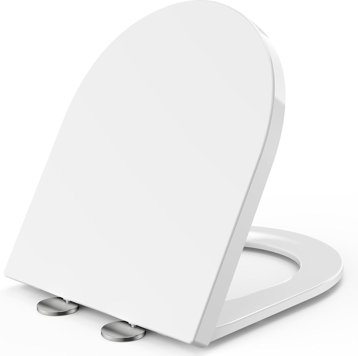 Toiletdeksel, 430 x 360 mm, korte D-vorm, wc-bril, zachte close-wc-bril
