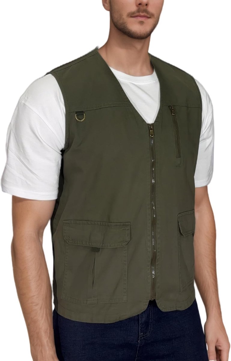 Outdoor Vest Vissen Vest Casual Ademend Gilet Sneldrogend Utility Vest Multi Zakken Jacht Gilet Mouwloze Jas Fotografie Tops