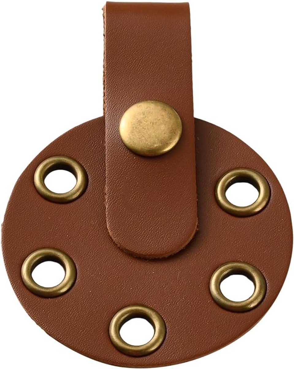Lederen Garen Divider Breien Garen Organizer 5 Gaten Ronde Haak Wol Splitter Accessoires met Legering Sluitingen Op De Go Tender Weven Separator Houder voor Haken Tool Breien