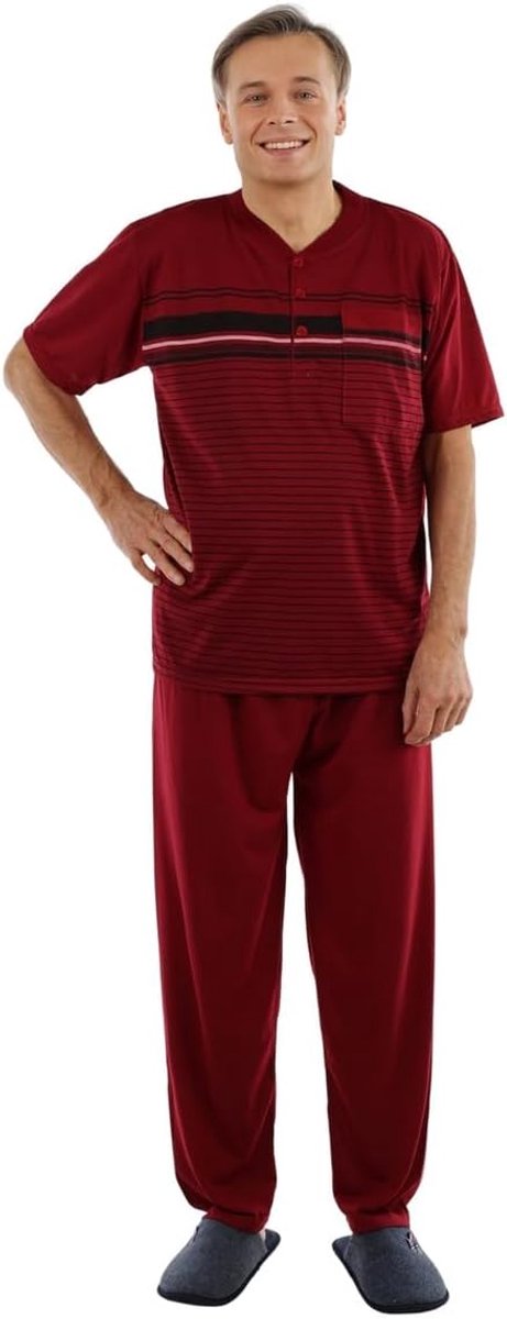 Pyjama voor heren, korte mouwen en lange mouwen, maat M tot XXXL