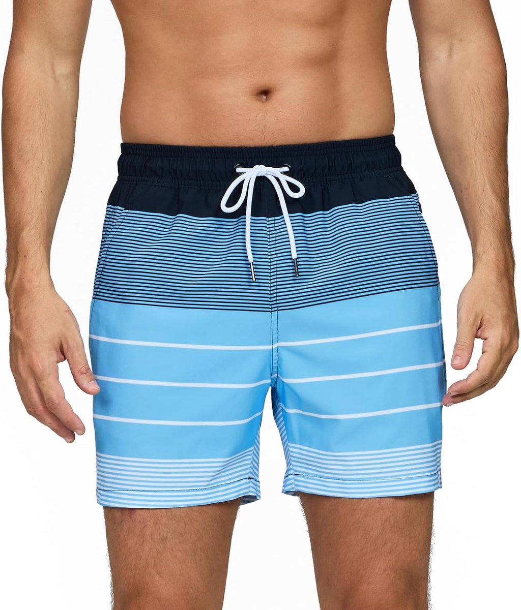 Zwembroek voor heren, sneldrogend, ademend, zwemshorts met meshvoering en verborgen ritsvak, badmode, boardshorts