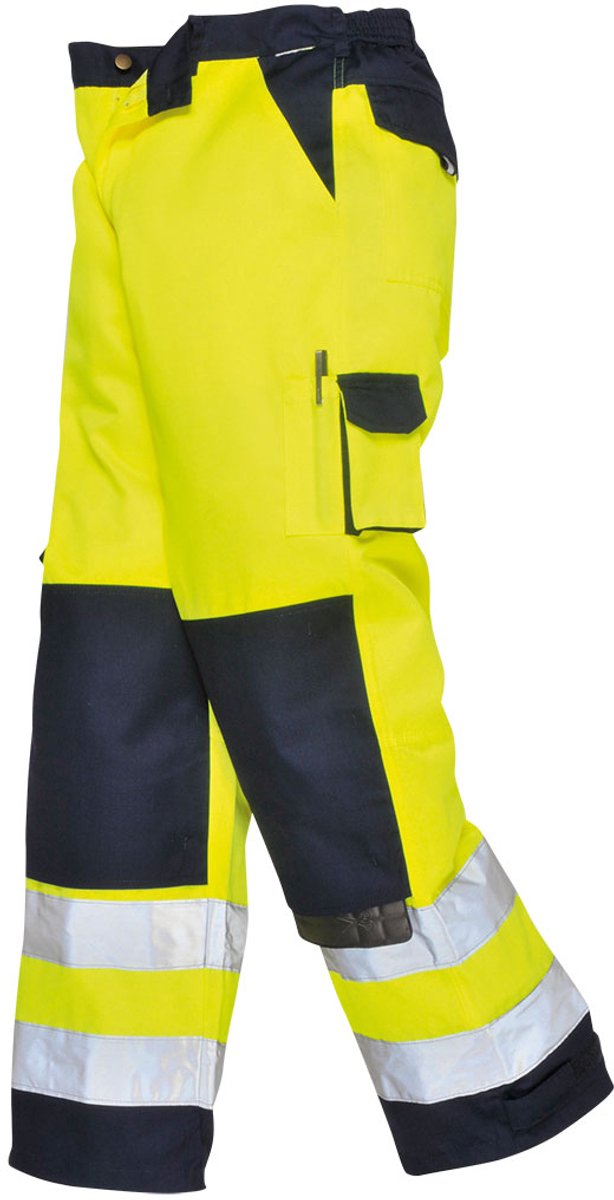 Portwest Lyon Hi-Vis Broek TX51 - Geel/Marine - XL