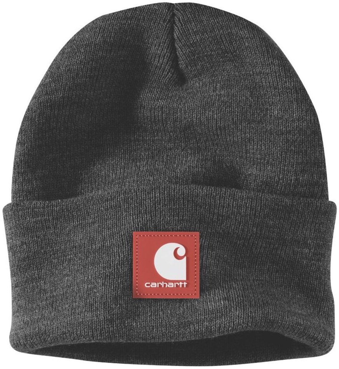Carhartt Beanie met rubberen patch en horloge 106920 Chalk Heather