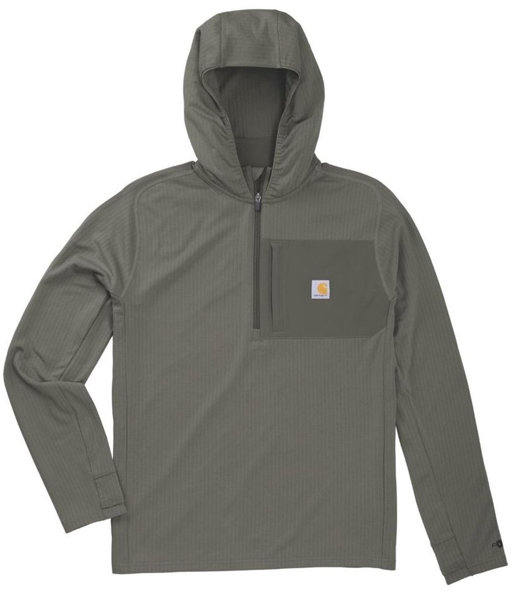 Carhartt Force Ironwood Relaxed Half-Zip Hoodie Groen