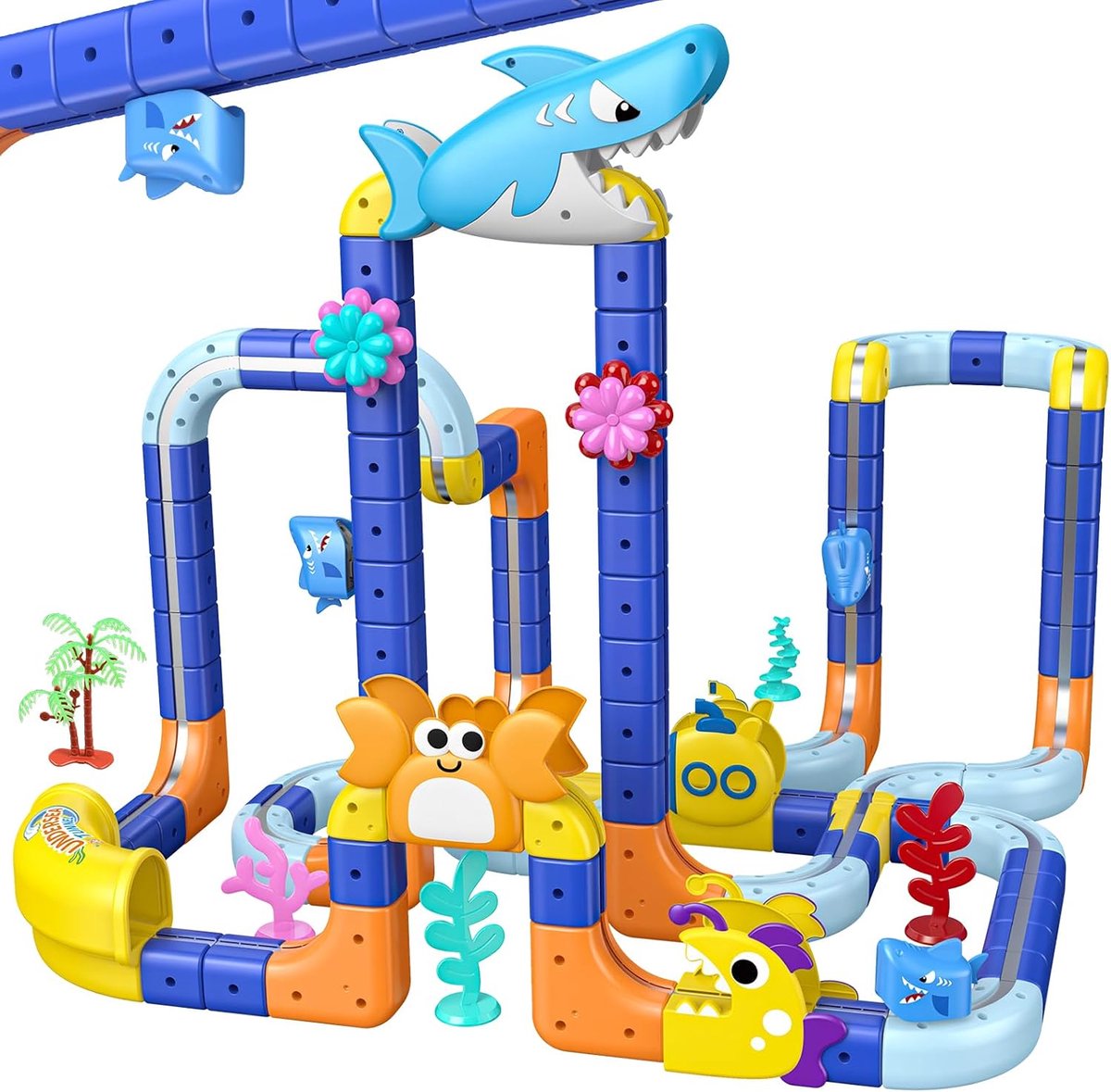 193-delige Cube Track, speelgoed, 4, 5, 6, 7, 8 jaar, jongens en meisjes, Clickrail elektrische treinset Cubix 3D trein, creatief voor kinderen