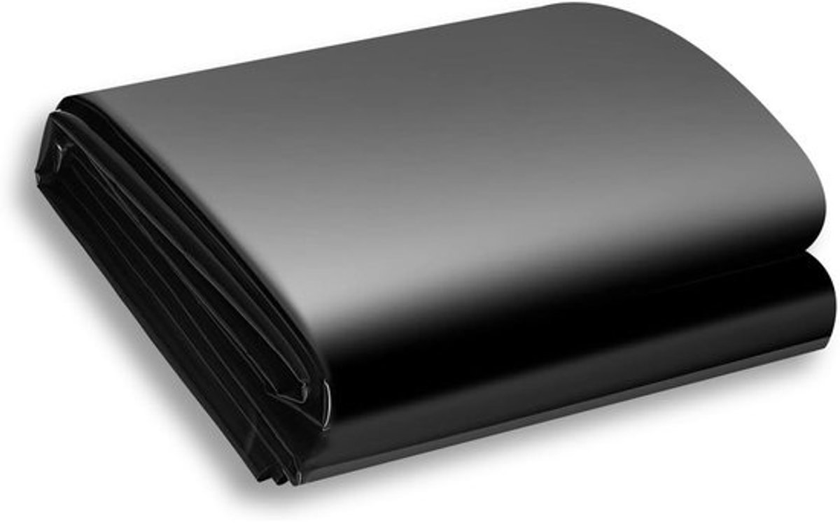 Zwarte HDPE Vijverfolie 2 x 3 m - Waterdicht, UV-bestendig en Duurzaam voor Tuin en Vijvers
