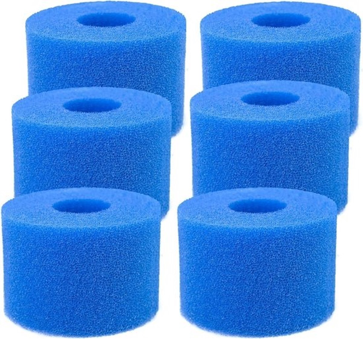 Herbruikbare en Wasbare Schuimfiltercartridges voor Zwembaden en Hot Tubs - 6 Stuks, Ideaal voor Effectieve Filtratie en Onderhoud