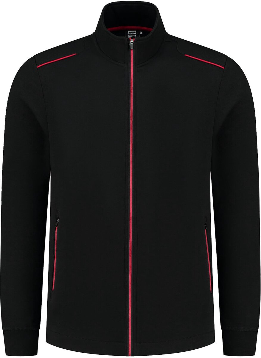 Tricorp Sweatvest Accent 302702 - BlackRed - XXL
