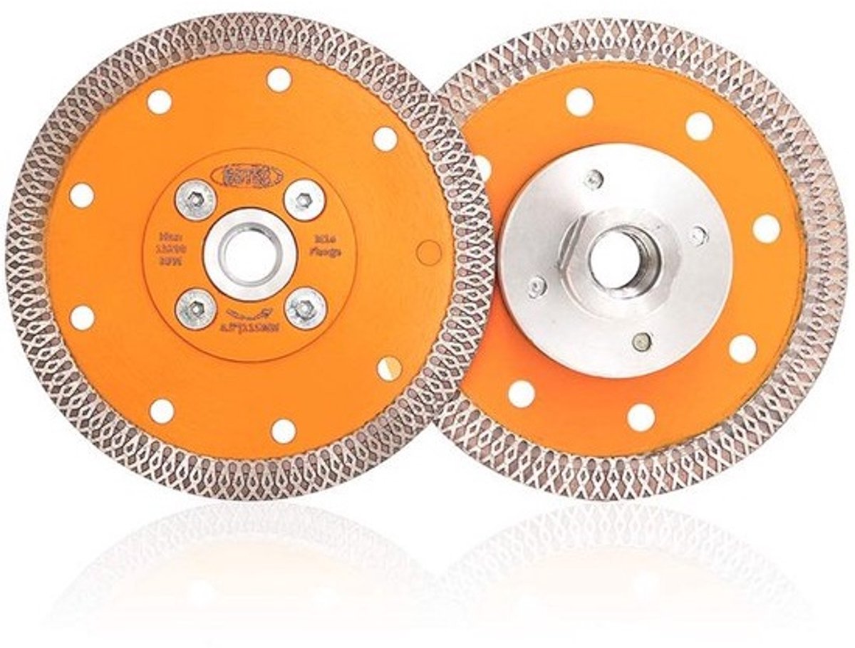 Diamant Tegelzaagbladen 115mm voor Keramische en Porseleinen Tegels - 2 Stuks - Turbo Design