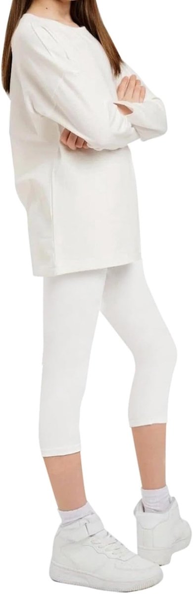Leggings voor meisjes, 3/4 capribroek, sportief, wielerbroek, driekwart, katoen, voor de zomer, 6-16 jaar
