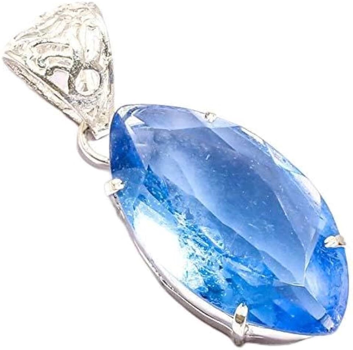 Citrine Quartz Handmade NECKLACE 18" Long Silver Plated! Jewelry from Kashish! All Variety Store all Occasion