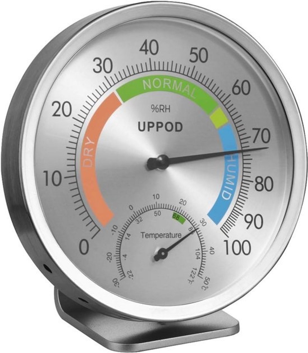 Hygrometer en Thermometer voor Binnen en Buiten | Temperatuur en Vochtigheidsmeter | Analoge Vochtigheidsmonitor