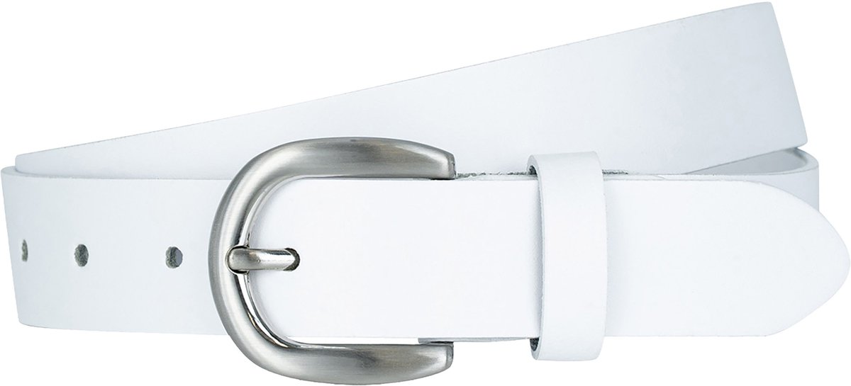 LINDENMANN dames leren riem - wit
