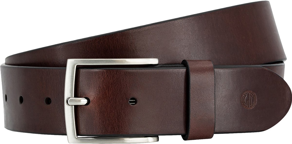 LINDENMANN leren heren riem - bruin