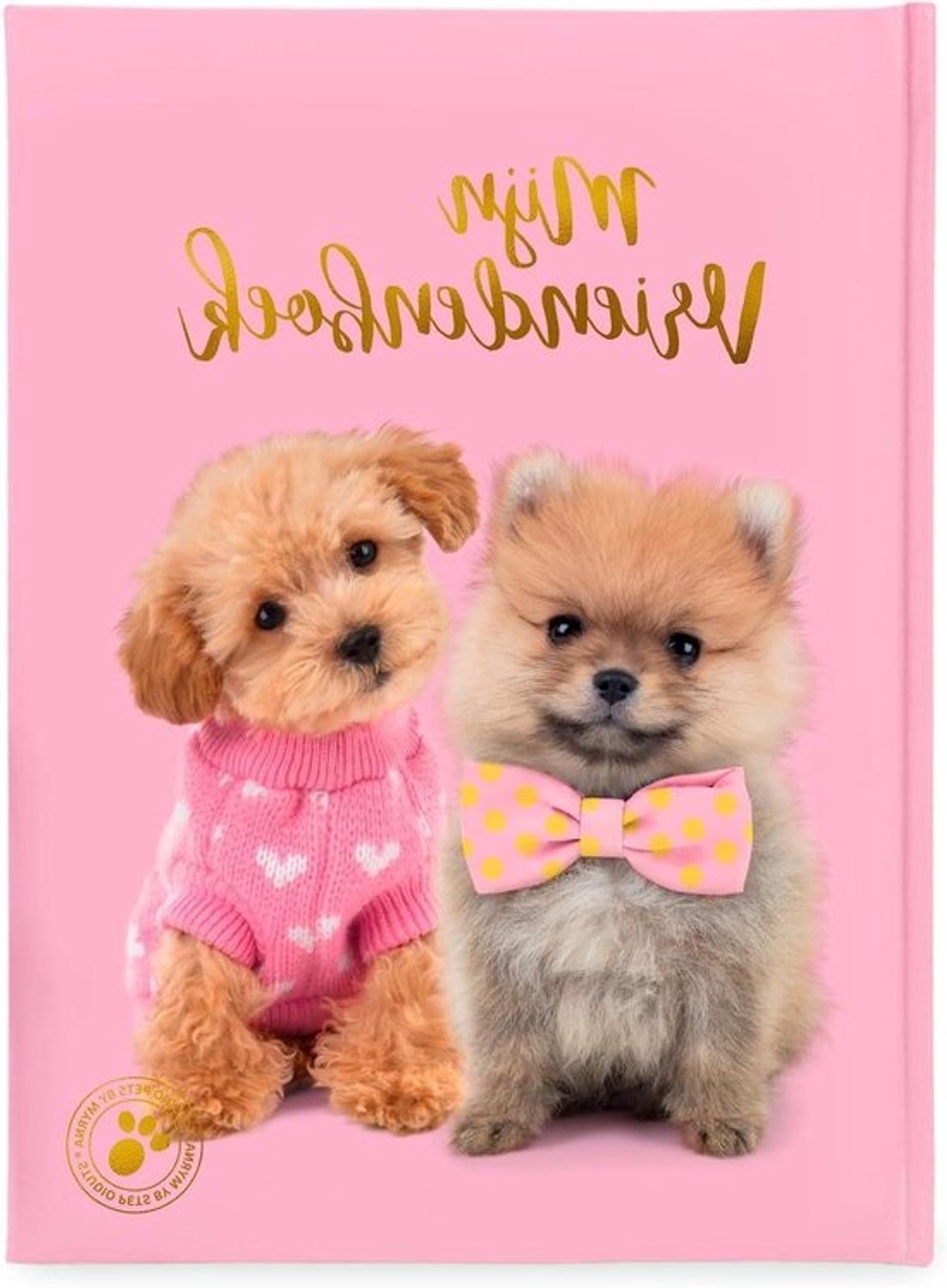 Vriendenboekje met Honden - Invulboekje voor Kinderen - Herinneringen Vastleggen - Met Cadeautasje - 14 x 19 cm - Multicolor