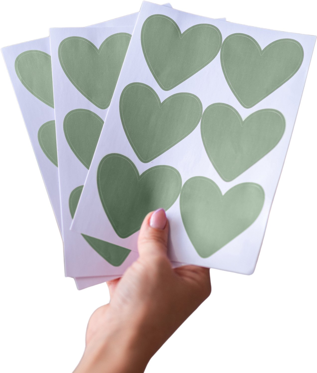 LILIMAUS Muurstickers kinderkamer - 36 hartjes - zelfklevend - groen