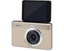 Kodak C1 compact camera - kantelbaar scherm - tan - digitale camera, 13 MP BSI CMOS-sensor, 4x digitale zoom, kantelbaar 2,8-inch scherm, Full HD 1080p-video, LED-flitser - Tan