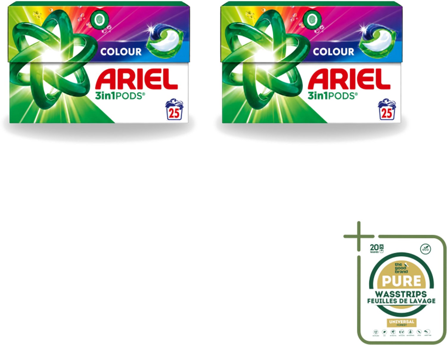 2 x Ariel – Pods 3in1 – Color – 500 g – 25 wasbeurten - Wasstrips - Kleurwas - Kleurbehoud - Wasmiddel - 3in1 Pods - Ariel Pods