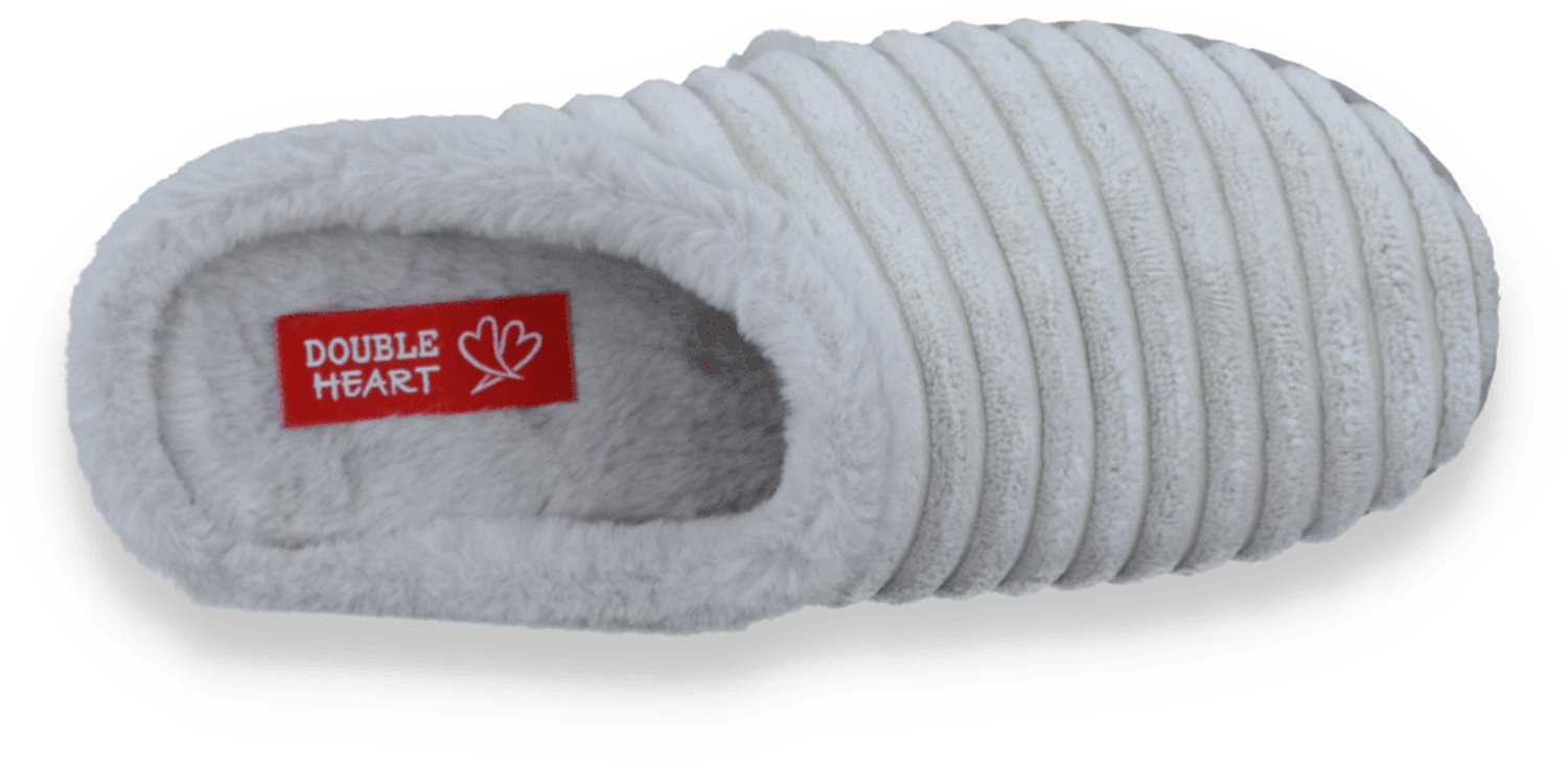 Double Heart Dames Pantoffel | Ecru | Maat: 38