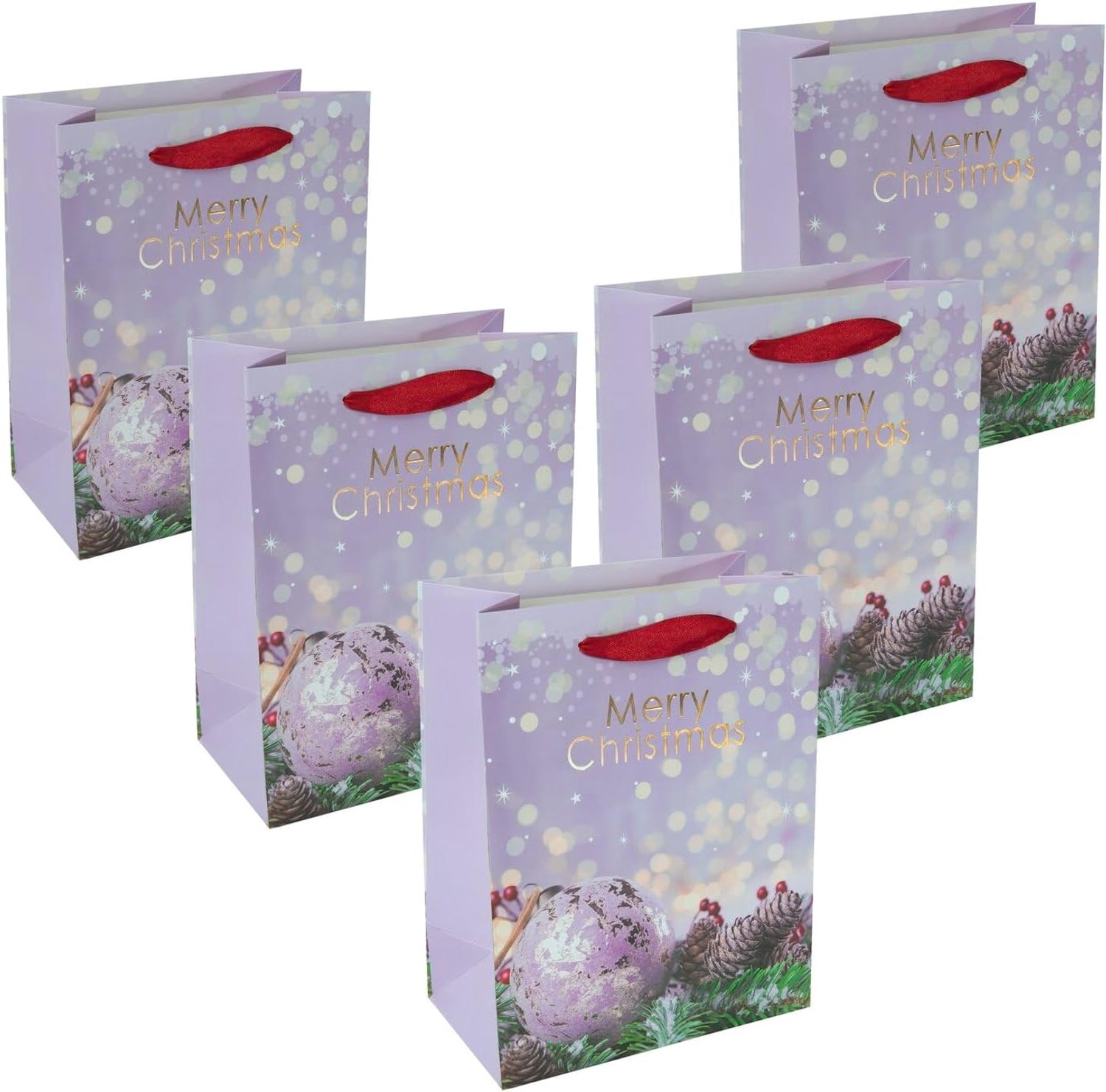 Sigel Cadeauzakjes "Charmful Christmas" - 5 stuks - Blauw/Groen